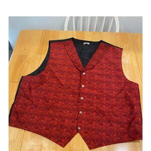 Vintage Gibson Western Vest Mens Formal Lined Paisley